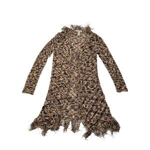 C.l.o.t.h.e.s Women's Fringe multi-colored Cardigan Sz S